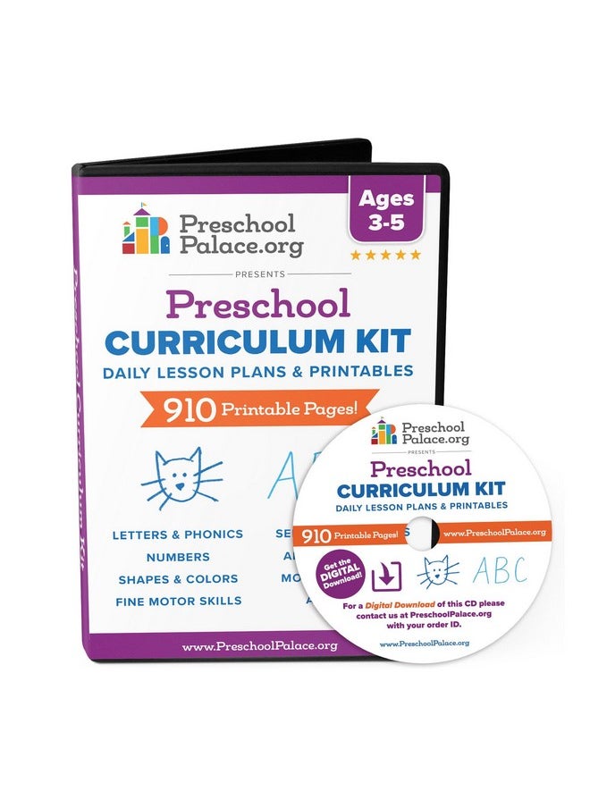 Palace Learning The Ultimate Preschool Curriculum Kit On Cd - Printable Workbooks, Lesson Plans And Learning Activities For Preschoolers, Pre K Kids And Toddlers, Ages 3 - 5 - [Dvd-Rom - Printing Required]  - Image 1