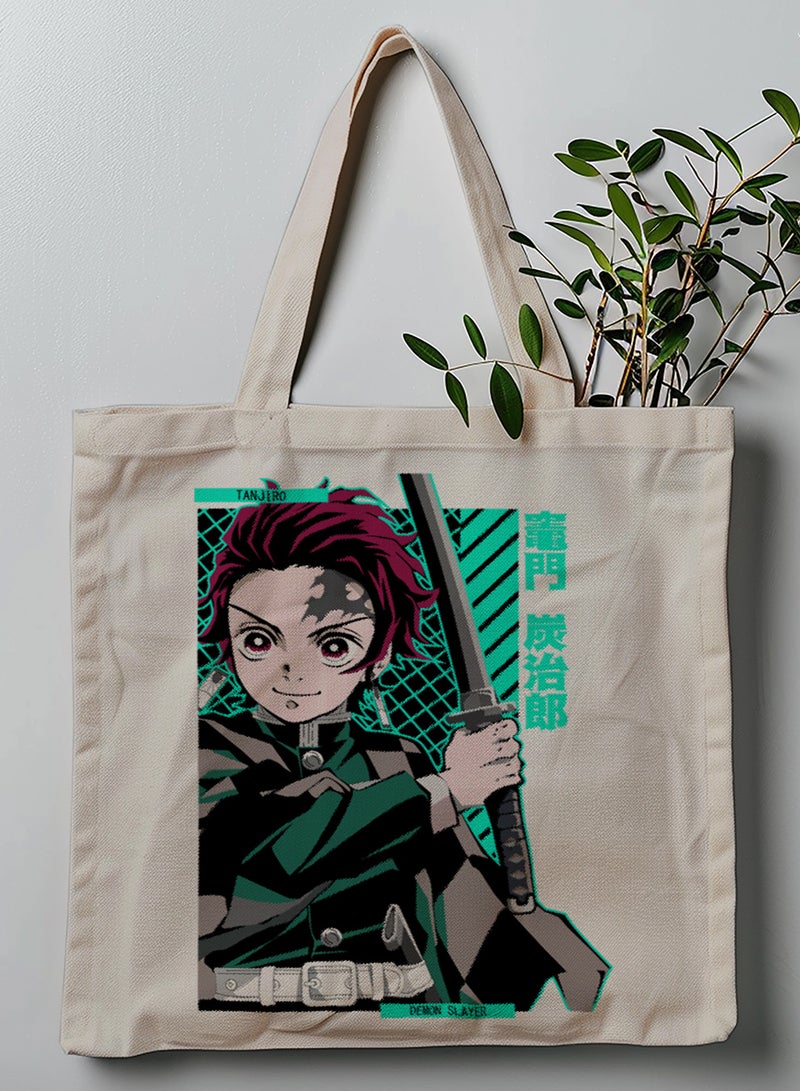 لوحة حقيبة يد بأحزمة كتف من البوليستر بتصميم أنمي قاتل الشياطين - Image 1