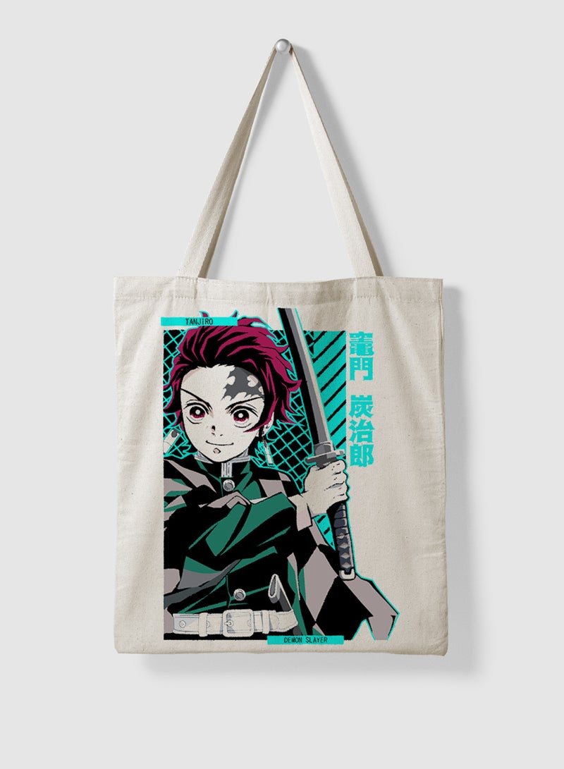 لوحة حقيبة يد بأحزمة كتف من البوليستر بتصميم أنمي قاتل الشياطين - Image 4