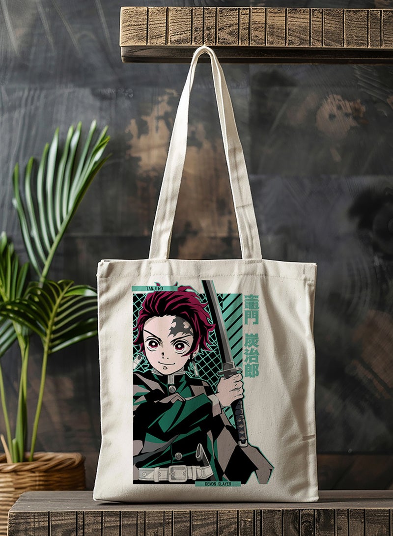 لوحة حقيبة يد بأحزمة كتف من البوليستر بتصميم أنمي قاتل الشياطين - Image 3