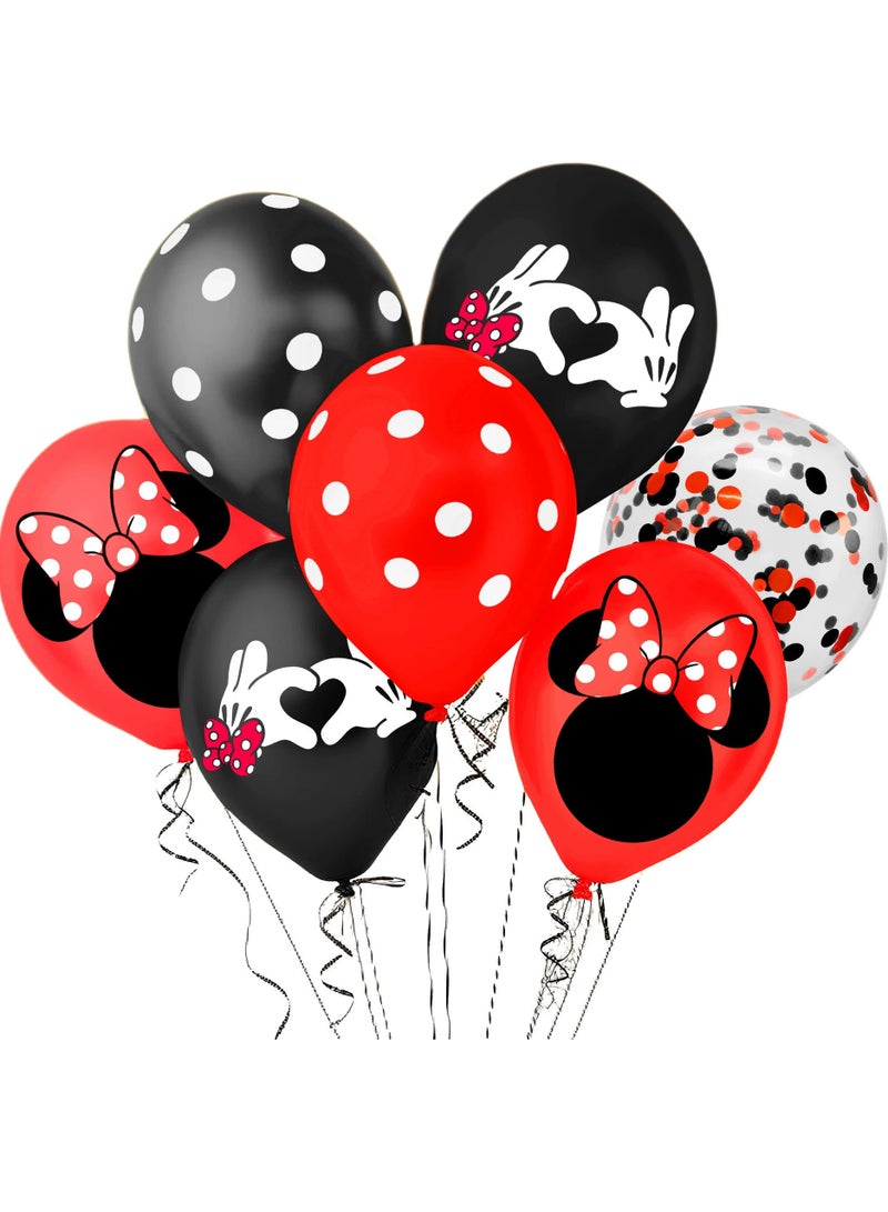 MICKEY MOUSE لافتة عيد ميلاد ميكي ماوس الكرتونية، حامل كعكة، مجموعة بالونات لتزيين حفلات عيد ميلاد الأطفال - Image 2