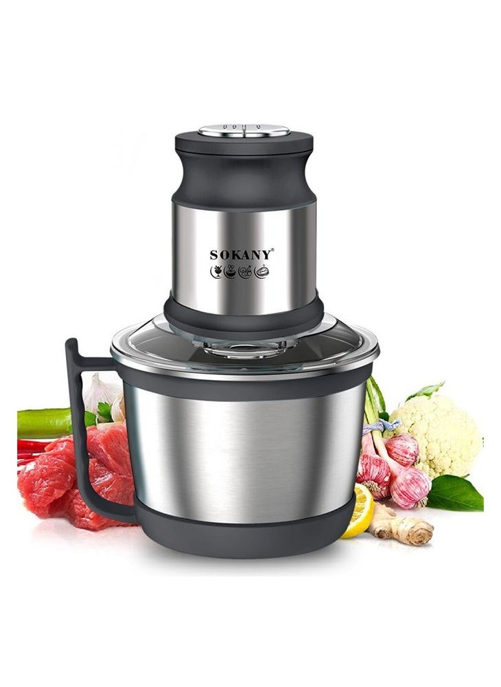 sokany Chopper 800 Watts 3 Liters Capacity SK-7027N- Silver  - Image 3