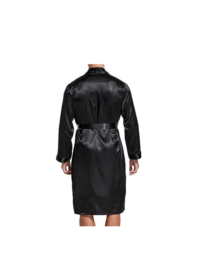 ماركة غير محددة طقم ستان رجالى روب و شورت  - Image 2