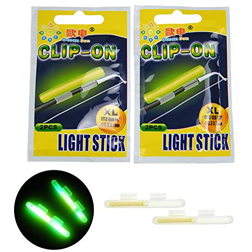 THKFISH Outdoor Sport Clip On! L# 10bags(20pcs) Dia:2.7x3.2mm Dry Type Snap Clip on Fishing Rod Top Glow Stick Model: - Image 1