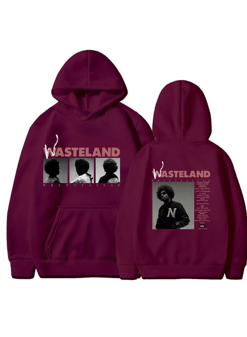 Wasteland Rock Graphic Fleece Hoodie – Uni Outdoor Running u0026 Sports Pullover  - Image 1