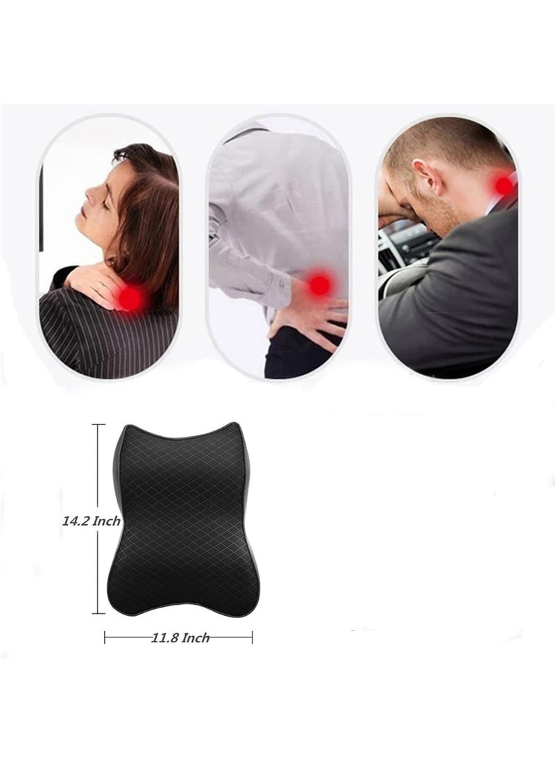 svk dream SVK DREAM Car Seat Headrest Neck Rest Cushion, Car Neck Pillow Durable 100% Pure Memory Foam Neck Pillow with Breathable Removable Cover, Comfortable Ergonomic & Neck Pain Relief（14.17x11.8x3.9 in）  - Image 4