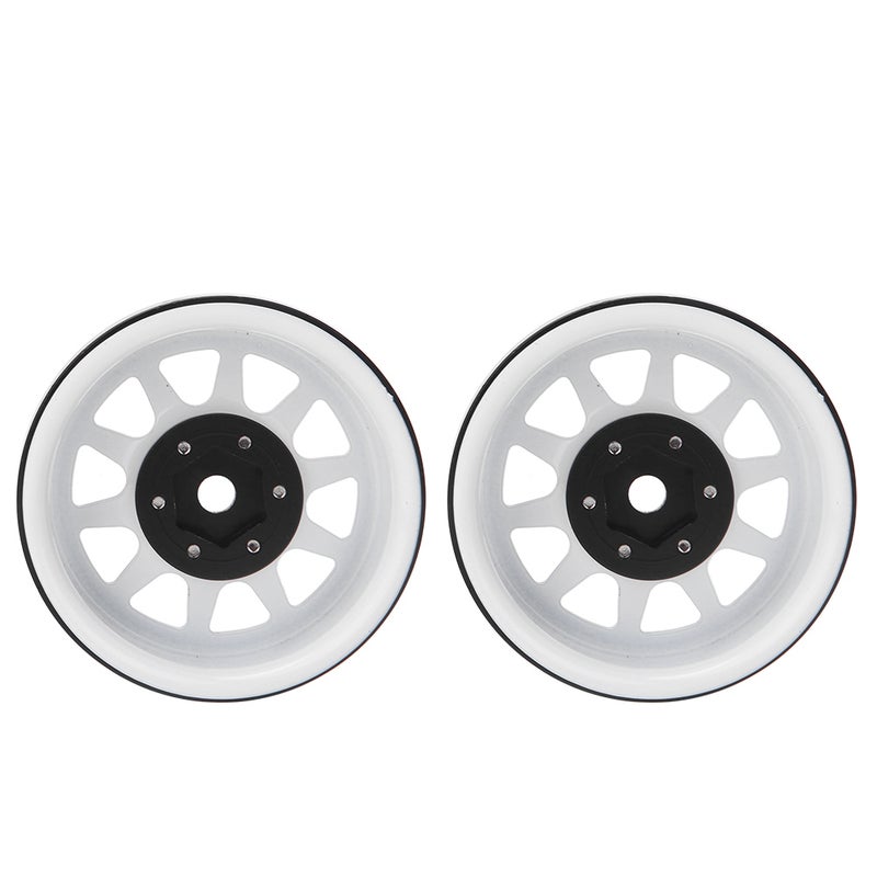 1/10 RC Crawler Wheels: White High-quality Alloy Beadlock Wheel Rims - High Strength Durability & Cool Realistic Look for Off-Road RC Crawler Upgrade - Image 4