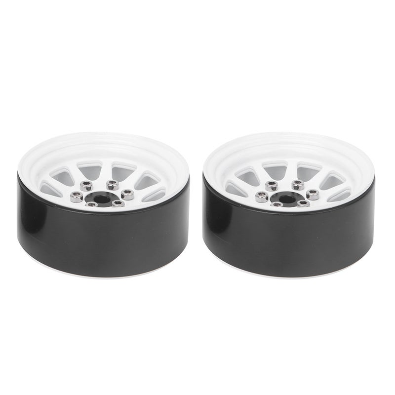 1/10 RC Crawler Wheels: White High-quality Alloy Beadlock Wheel Rims - High Strength Durability & Cool Realistic Look for Off-Road RC Crawler Upgrade - Image 2