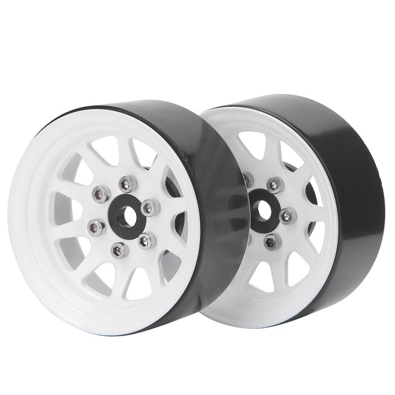 1/10 RC Crawler Wheels: White High-quality Alloy Beadlock Wheel Rims - High Strength Durability & Cool Realistic Look for Off-Road RC Crawler Upgrade - Image 3