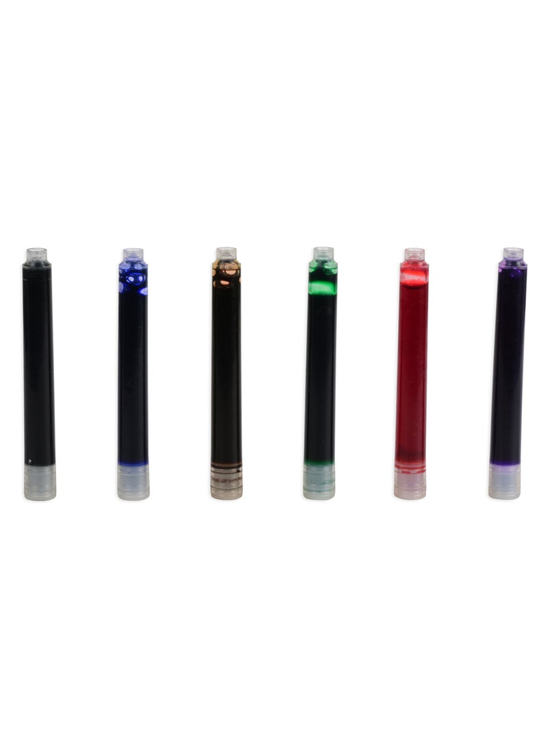 FIS Calligraphy Premium Pen Set of 25 Pieces, 2 Pens, 5 Nibs, 16 Ink Cartridges, 1 Piston Converter, 1 Calligraphy Pad, Assorted Color -FSCQ02  - Image 5
