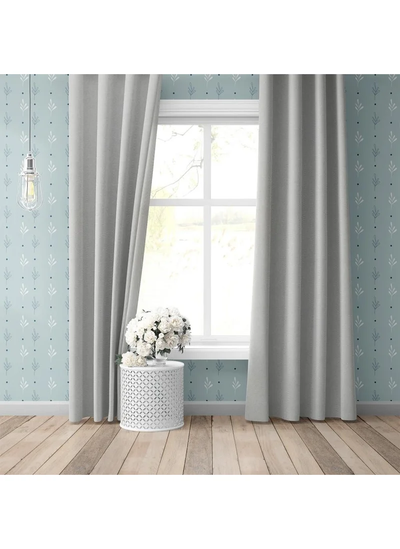 Altın Pamuk Gold Cotton Luxury Blackout Lightproof Gray Blackout Curtain Pleatless Enxboy Option