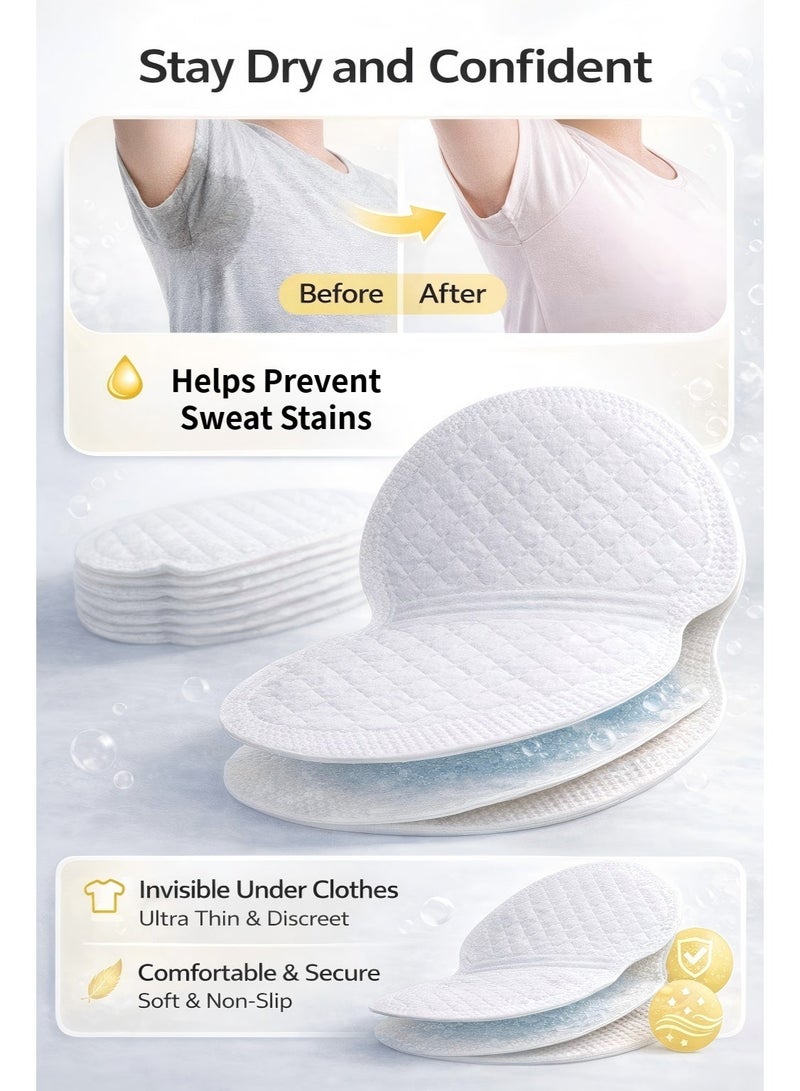 IKBEN Underarm Sweat Pads 60 Pcs - Disposable Armpit Sweat Guards, Ultra Thin Invisible Sweat Shields with Strong Adhesive, Anti-Stain & Anti-Odor Protection for Men & Women Daily Use - Image 3