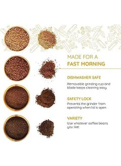LIGHTNIING HAMMERZ LIGHTNIING HAMMERZ Multifunctional Grinder Smash Machine Coffee Beans Electric Grinder and Coffee Maker Household Electric Mixer Grinder Cereals Grain Ultra Fine Dry Food Machine  - Image 4