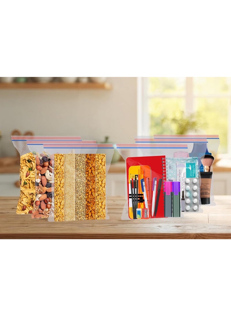 Shalimar Zipper Bag 7 x 6.5 Inches 100 Bags Multipurpose Storage Bag, Reusable & Reclosable With Zipper, Natural - Image 4