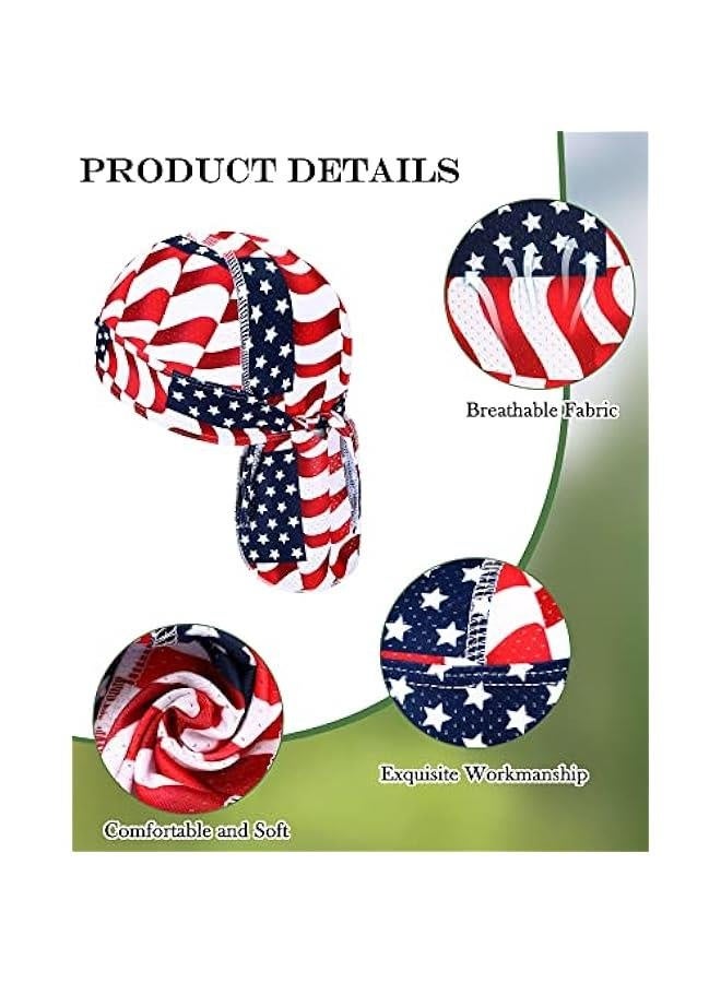 Generic 8 Pack Do Rag Skull Caps for Men Sweat Wicking Doo Rags Cooling Helmet Liner Cycling Motorcycle Bandana  - Image 3
