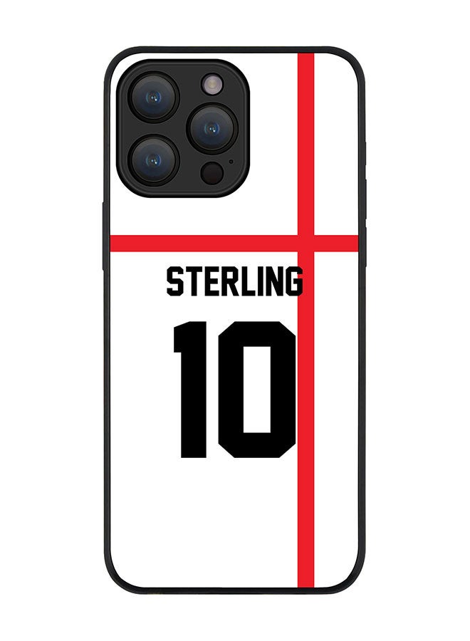 Stylizedd Cover for iPhone 15 Pro Case Rugged Black Slim fit Flexible Protective Phone Cases - Football Team - EnglandPlayer Name - Sterling - Image 1