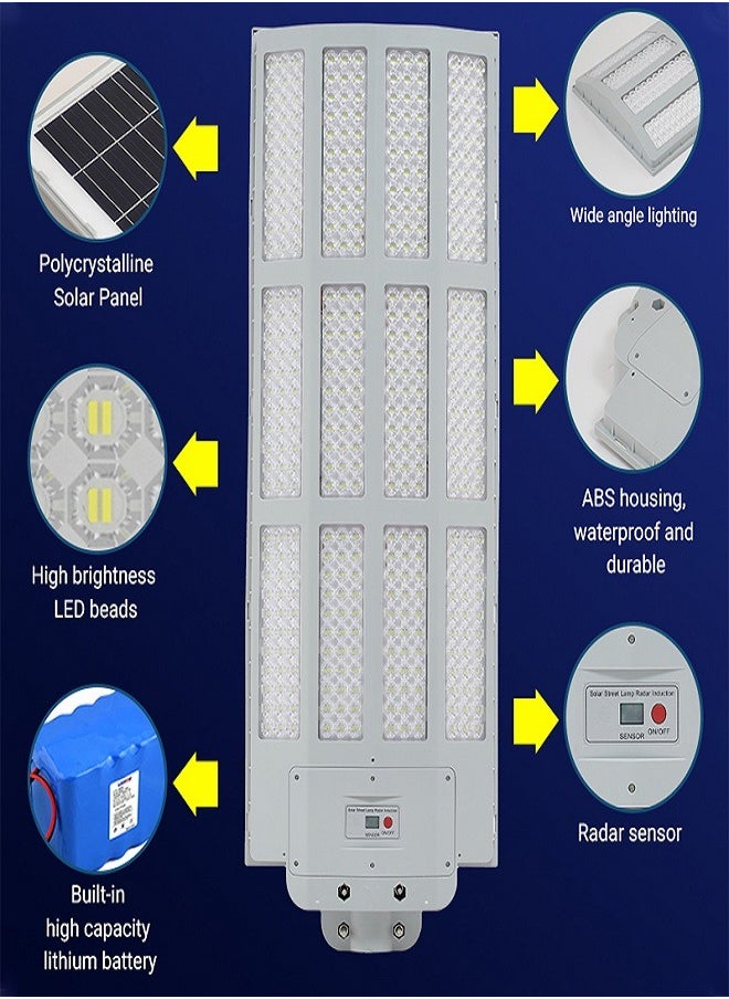 Sunbmebge 2400W Solar Street Light Outdoor - 7000LM Solar Light Outdoor Waterproof Dusk to Dawn, Commercial Solar Parking Lot Light with Motion Sensor, Garden, Outdoor Solar LED Street Light  - Image 2
