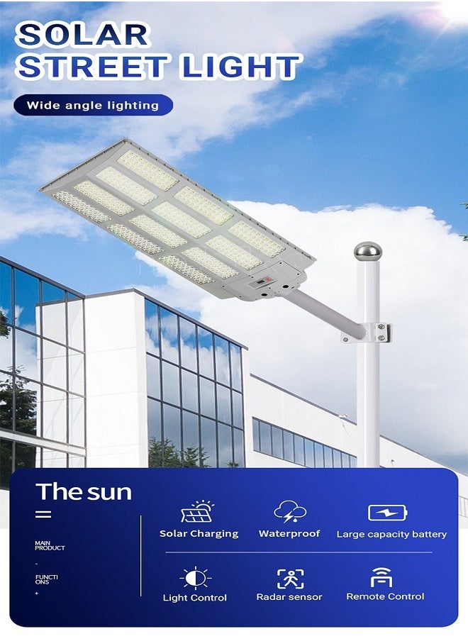 Sunbmebge 2400W Solar Street Light Outdoor - 7000LM Solar Light Outdoor Waterproof Dusk to Dawn, Commercial Solar Parking Lot Light with Motion Sensor, Garden, Outdoor Solar LED Street Light  - Image 3