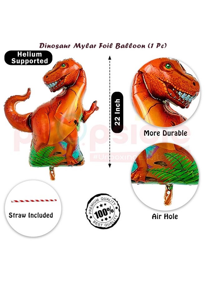 Propsicle - Propsicle Birthday Jurassic Dinosaur Theme Foil Balloons Decoration Pack Of Happy Birthday Dino Animals Balloon Combo Set Party Decoration, Multi - Image 1