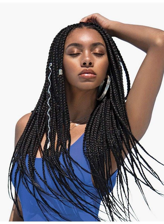 Prestretched Ruwa Braids Hairextension Yaki Texture Water Repellent Kanekalon Aquatex High Heat Synthetic Braiding Hair 3X Ruwa 18 Inch (3 Pack 4)