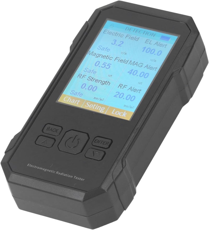 Reliable daily use design CCYLEZ Electromagnetic Radiation Monitor High Sensitivity Digital Portable EMF Tester for Offices Homes Factories Black Worldwide popular practical build - Image 4