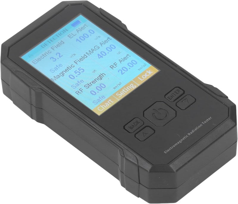 Reliable daily use design CCYLEZ Electromagnetic Radiation Monitor High Sensitivity Digital Portable EMF Tester for Offices Homes Factories Black Worldwide popular practical build - Image 2