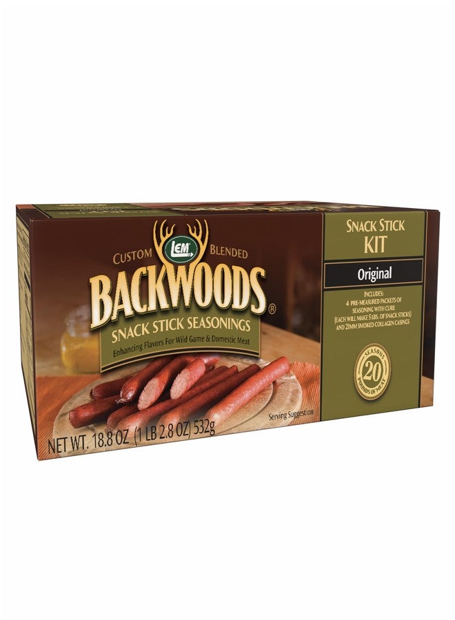 LEM Products Backwoods Original Snack Stick Seasoning Sausage Kit, Ideal for Wild Game, Seasons Up to 20 Pounds of Meat, 1 Pound, 2.7 Ounce Package with Pre-Measured Cure Packet Included - Image 1