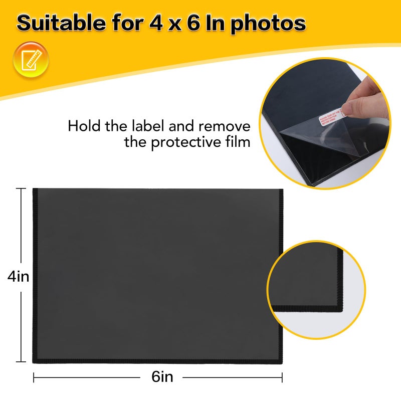 YixangDD 10 Pack Magnetic Picture Frame, 4 x 6 Inches Fridge Magnetic Photo Frames, Magnetic Photo Frames for Refrigerator, Home, School, Office (Black) - Image 2