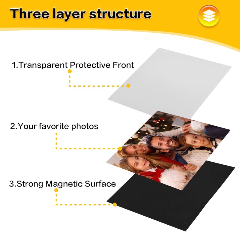 YixangDD 10 Pack Magnetic Picture Frame, 4 x 6 Inches Fridge Magnetic Photo Frames, Magnetic Photo Frames for Refrigerator, Home, School, Office (Black) - Image 5