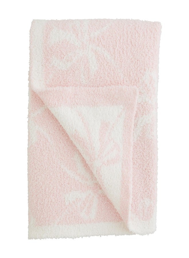 Mud Pie Kids Bow Chenille Blanket; 34" x 28" - Image 1