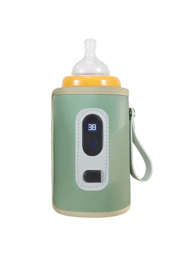Baby Bottle Warmer Wear Resistant Portable USB Plug Baby Bottle Warmer Insulation Bag（Green）