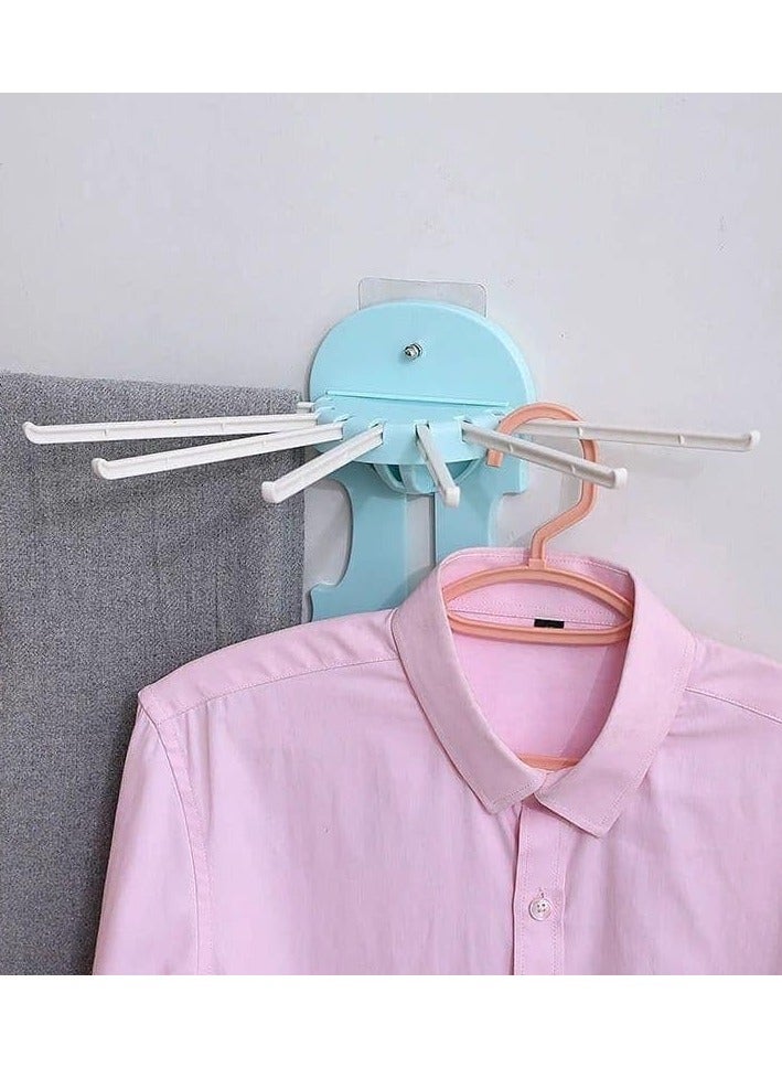 منشر شماعة  متعدد الاستخدامات  مع قطعتين ادوات تثبيت متعدد الالوان - Image 1