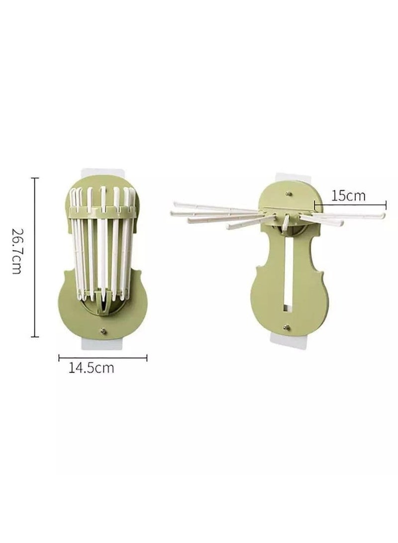 منشر شماعة  متعدد الاستخدامات  مع قطعتين ادوات تثبيت متعدد الالوان - Image 4