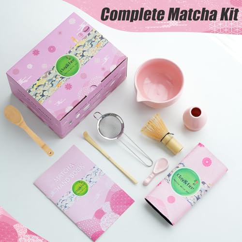 Clay&Fire Matcha Whisk Set, 9 pcs Ceramic Matcha Set, Gifts for Women,Matcha Bowl with Spout and Whisk, Matcha Kit for Matcha Lovers, Gift Mother's Day, Birthday, Anniversary - Image 5