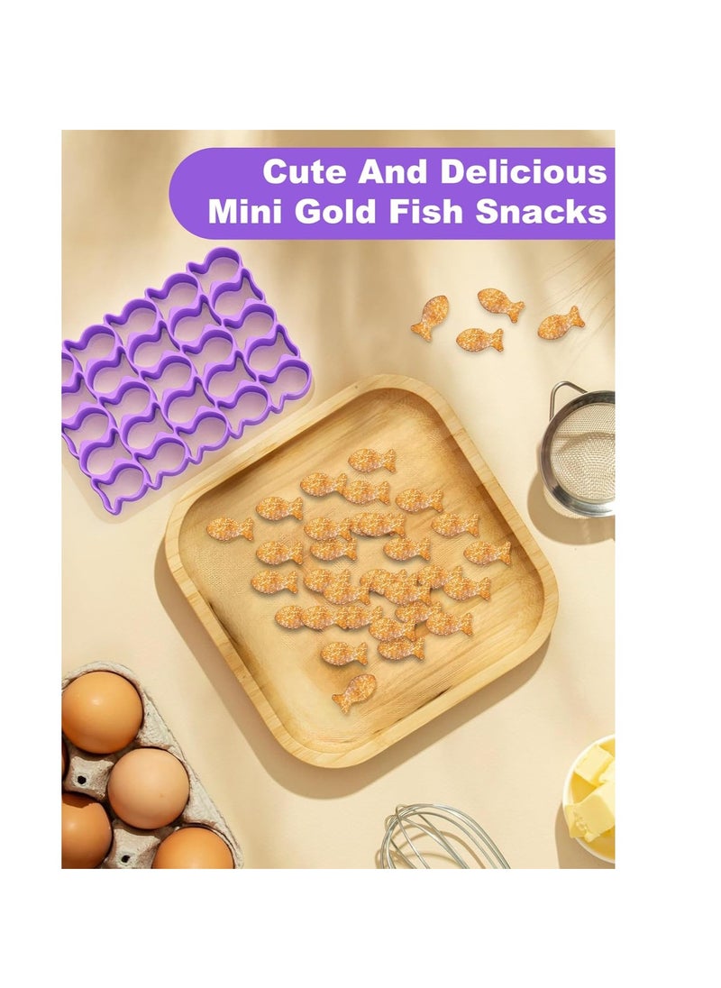 PalkSky Palksky Gold Fish Crackers Cookie Cutter, 25Pcs Mini Fish Biscuit Cutter, Gold Fish Cutter for Crackers, Plastic Tiny Treats Baking Mold For Fish Shaped Foods  - Image 2