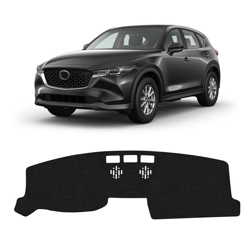 KUST Dash Cover for Mazda CX5 CX5 20172024 2025 2026 Without HUD Polyester NonSlip Center Console Dash Cover Interior Accessories for Mazda CX5 Sunshade No Glare Black