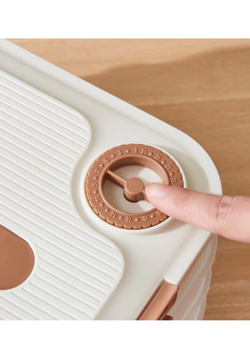 Excefore 4-layer Food Storage Containe, Dumpling Organizer Transparent, Stackable Food Container Tray Organizer, for Kitchen and Fridge - Image 5