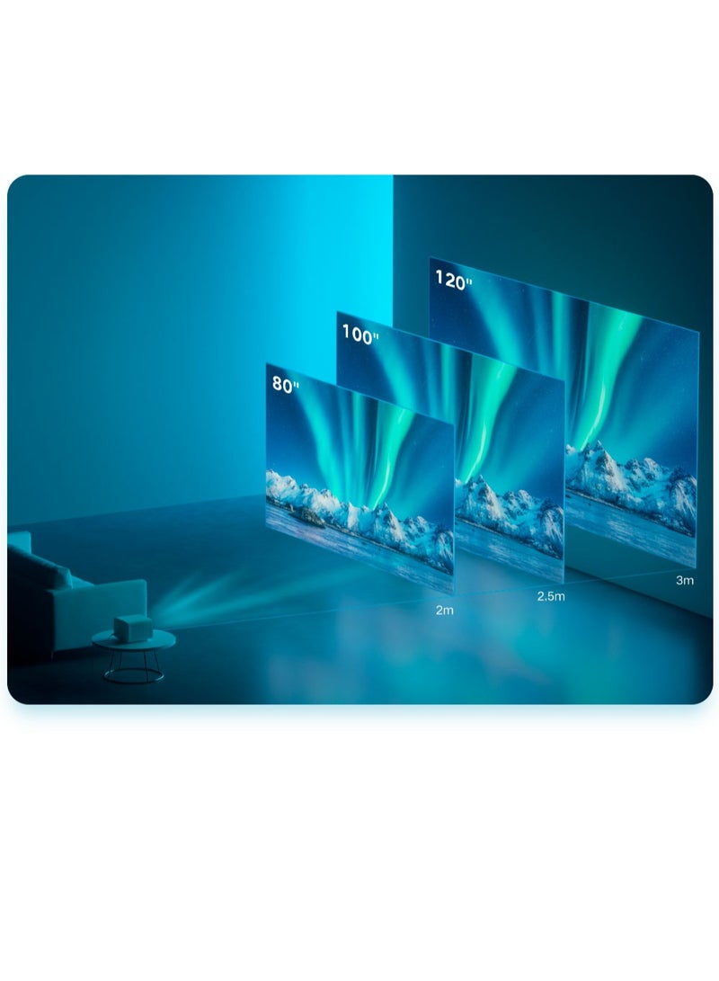 شاومي جهاز عرض ذكي محمول 2، سطوع 500ANSI Lumens، دقة 1920×1080p، ذاكرة وصول عشوائي 2 جيجا بايت / تخزين eMMC 16bB، BT 5.0، مكبر صوت كامل النطاق 2 × 5 وات، صوت Dolby - Image 4