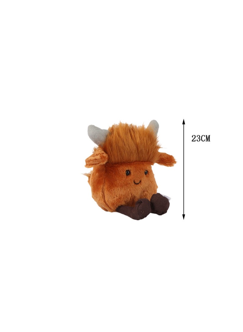23 CM Cute Q Version Yak Plush Toy Soft Stuffed Doll For Girls And Boys All Ages Gift - Image 2