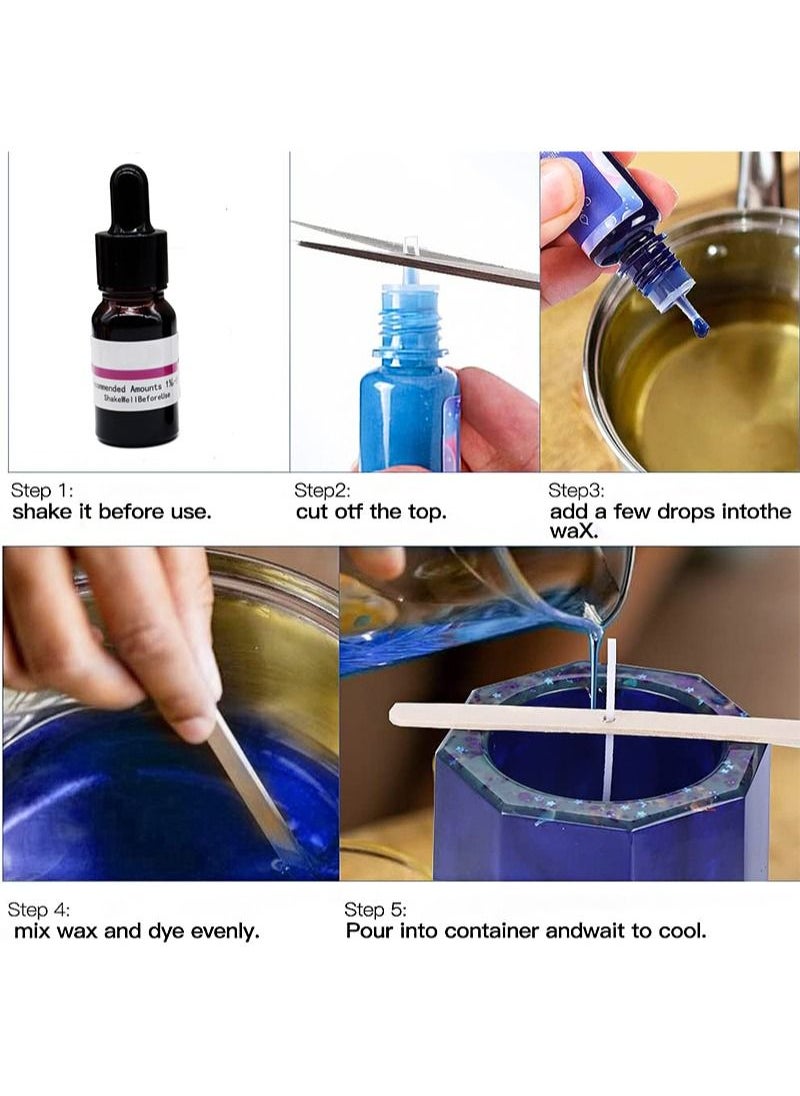 Aikanbo Candle Dye, Liquid Candle Wax Dye, High Concentration Candle Wax Color Dye, Supplies for Candle Coloring, Soy Wax, Gel Wax, Paraffin Wax, 20ml (purple)  - Image 5