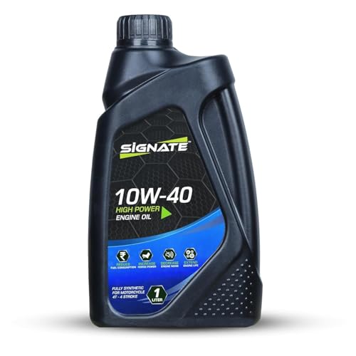 Signate 10W40 Street Race Fully Synthetic Bike Engine Oil 1L, High Performance Engine Oil for Motor Cycle, Maximum Gear Protection & Efficient Performance Bike Oil, 1L - Image 1