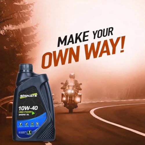 Signate 10W40 Street Race Fully Synthetic Bike Engine Oil 1L, High Performance Engine Oil for Motor Cycle, Maximum Gear Protection & Efficient Performance Bike Oil, 1L - Image 5
