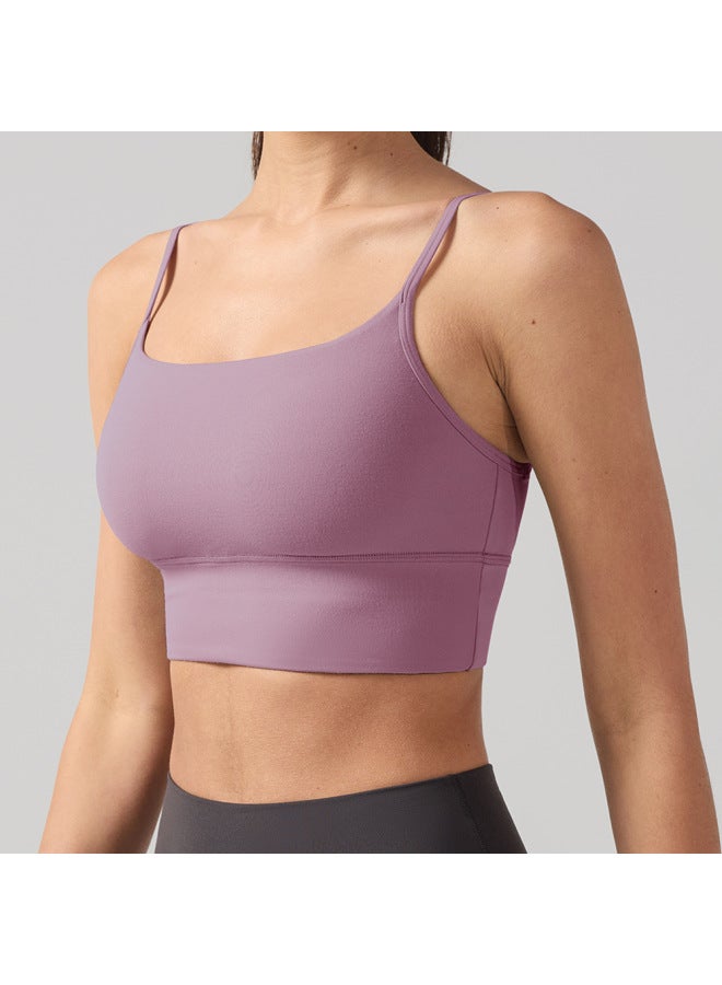 Yoga Sports Bra Women's Thin Shoulder Strap U-neck Coolmax Breathable Small Sling Outdoor Fitness Vest