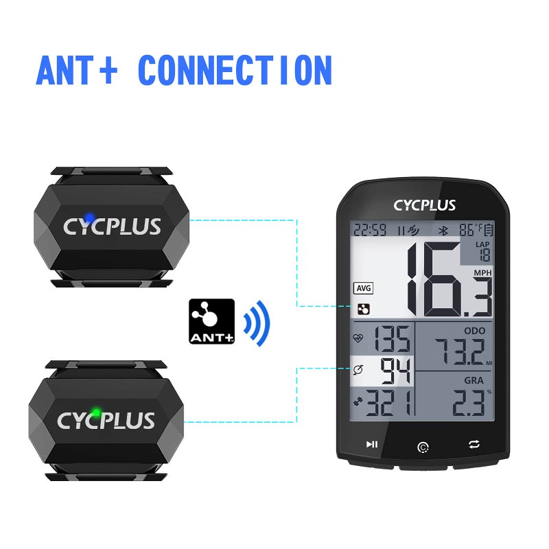 CYCPLUS Cycling Speed and Cadence Sensor Bluetooth & ANT+ Wireless Bike Cadence Sensor Speed IP67 Waterproof- C3 X 2 - Image 5