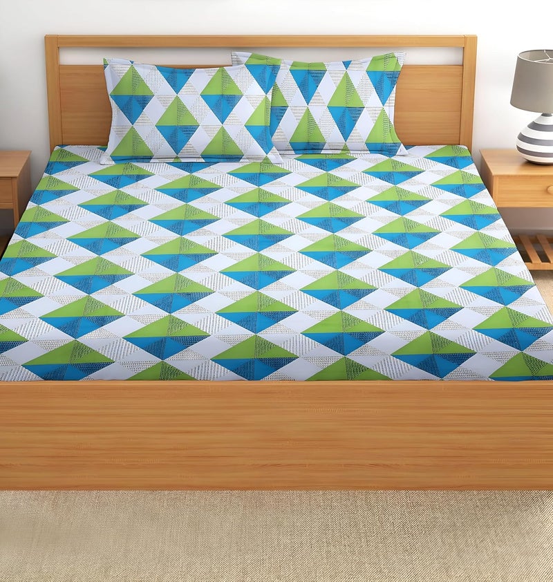 STARNSTYLE شراشف سرير مزدوج مطبوعة زهور من بولي قطن 220 TC بحجم كينغ مع 2 غطاء وسادة، (90 × 90 بوصة)، - Image 5
