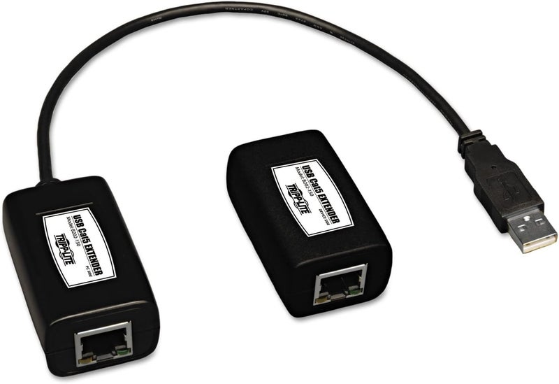 Tripp Lite B202-150 1-Port USB Over Cat5/Cat6 Extender with Transmitter and Receiver - Black - Image 1