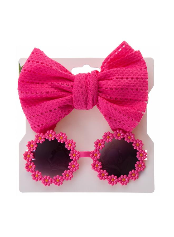 Hot Children's Sunglasses Headband Suit Baby Daisy Sunglasses Sunglasses Sunglasses Headwear 2 Piece Set 