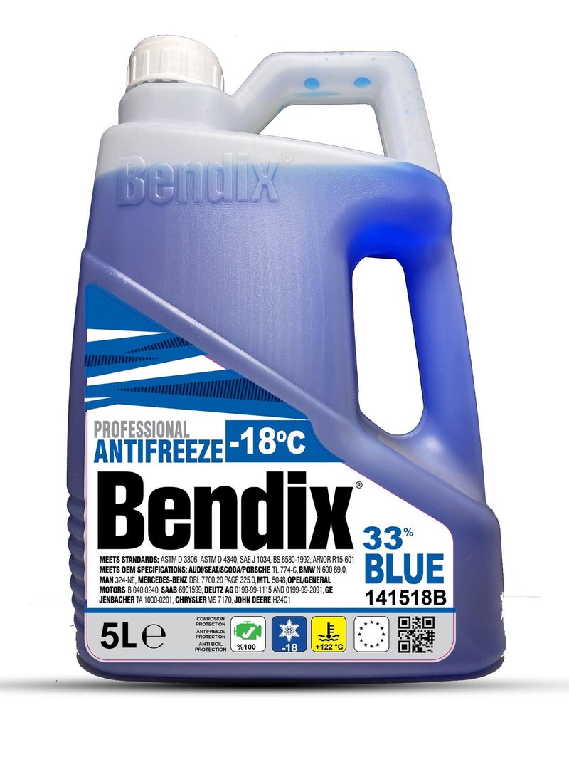 Bendix Concentrated windscreen washer 236 ML & Water Cooling Circulation 5 Liter Bendix Turkish Blue - Concentration 33% - Antifreeze up to -18Bundle - Image 3