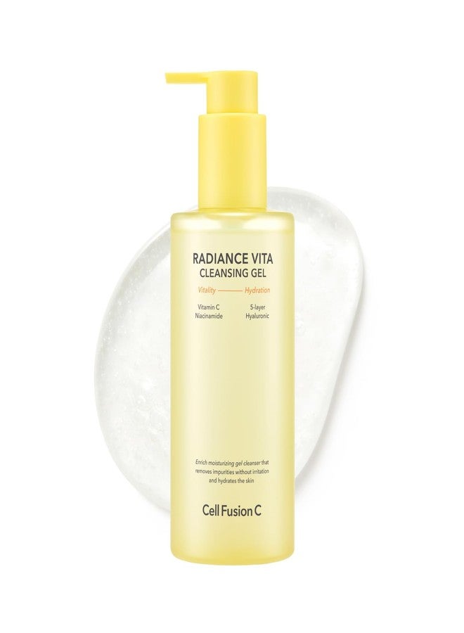 Cell Fusion C Radiance Vita Cleansing Gel, Vitamin C + BHA + 5 Hyaluronic Acids - Gel to Foam Daily Face Wash, Brightens & Exfoliates, 6.76 fl.oz / 200ml - skincare for face - Image 1