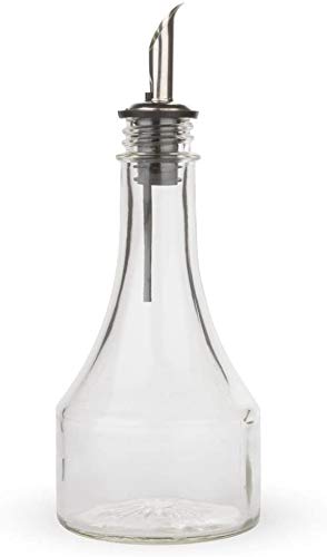 KegWorks Glass Syrup Bottle with Stainless Steel Pourertransparent  8 oz